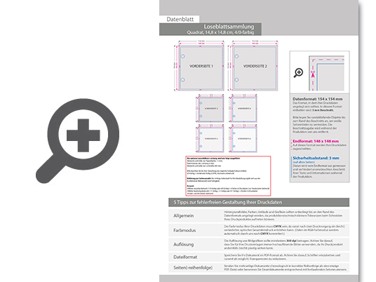 Product Bild loseblattsammlung_14_8_cm_x_14_8_cm__308_bl__tter_pro_sammlung__vorne_farbig_(4_0)